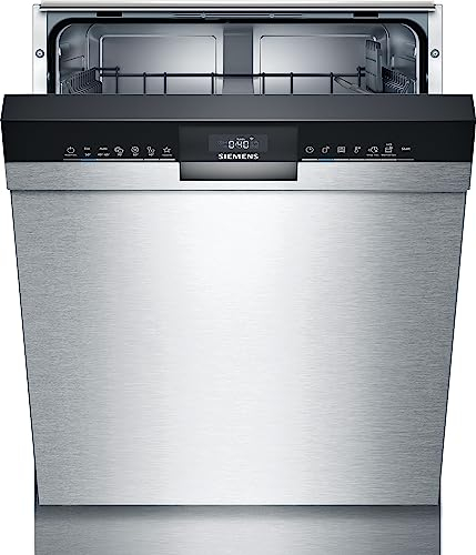 Siemens SN43HS41TE iQ300 Unterbau Geschirrspüler, E, 92 kWh, 12 MGD, Smart Home kompatibel via Home Connect, hygiene Plus Programm, vario Korb System, Silber