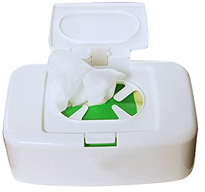 Pomurom Wet Wipes Dispenser Case, Wet Wipes Storage Box, Refillable Baby Wet Tissue Box Wipe Dispenser With Lid, Dry Wet Toilet Paper Holder Napkin Container Box Organiser Keep Wipes Fresh for Home