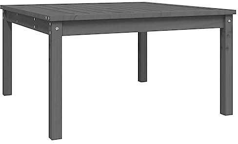 vidaXL Gartentisch Grau 82,5x82,5x45 cm Massivholz Kiefer