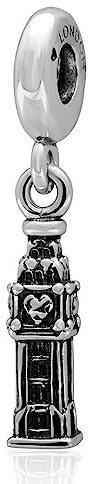 Big Ben charms pendentif pour bracelet de vacances pandora, pendentif tour elizabeth de londres en argent sterling 925 perles britain, cadeaux pour les vacances/fête des mères/remise des diplômes