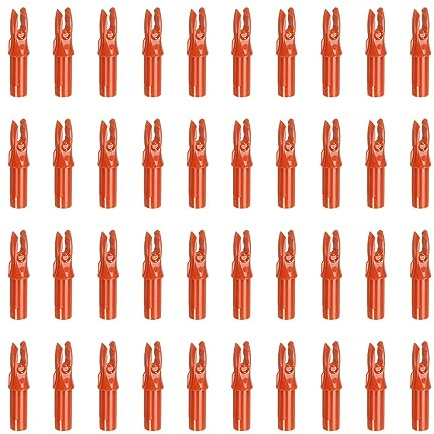 PATIKIL Archery Arrow Nocks 6.2mm 0.244, 40 Pack Insert Arrow Nock Replacement for Shooting, Orange