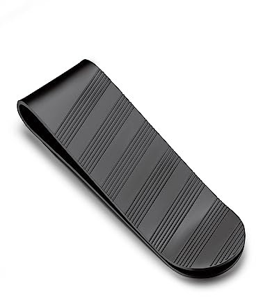 Bandmax Personalisierte Geldklammern Schwarz Edelstahl Geldscheinklammer Geld Money Clip Männer Frauen für Brieftasche Rechnung