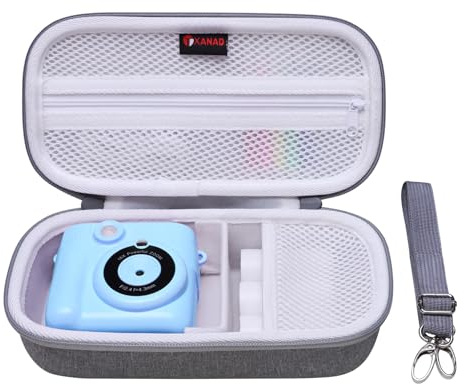XANAD Kinderkamera Tasche für Gofunly/HiMont/GREENKINDER/Geschenke/ASTGMI/Hangrui/TIATUA/CAMCLID sofortbildkamera, Geschenk für Kinder 3-14 Jahren (Grau)