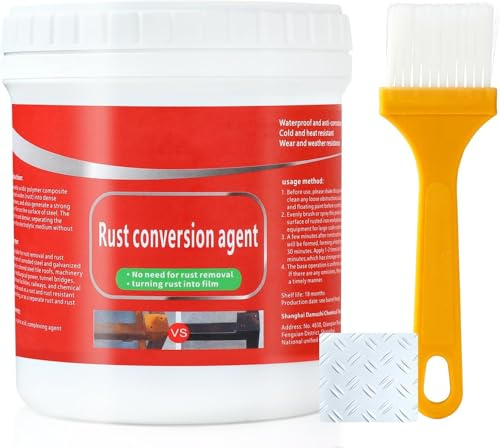 winblot Rust Conversion Agent 300g, Multi-Functional Anti-Rust Paint, Water-Based Metallic Paint, Rust Remover for Metal,Universal Anti-Rust Paint Rust Removal Conversion Agent (White)