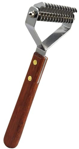 14-Blade Coat King Rake Pet Undercoat Rake,Professional Pet Dematting Comb Grooming Stripping Tool for Dogs and Cats (6.2cm)1pcs