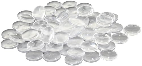 WISSNER 100 Muggelsteine ø 20 mm, Transparente Nuggets aus RE-Plastic, Bruchsicher & Robust, zum Basteln, Lernen und Dekorieren