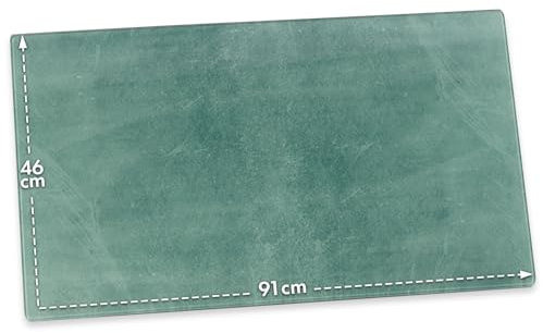 Floordirekt Magnettafel aus Glas | GRÜN | 46x91cm inkl. 3 Magnete & Montagezubehör - Whiteboard aus Sicherheitsglas, Magnetboard magnetische & beschreibbare Memoboard, GRÜN (Ø4mm) 46x91cm