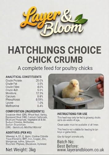 3kg Chick Crumb: Hatchlings Choice, Complete Poultry Feed for Baby Chicks