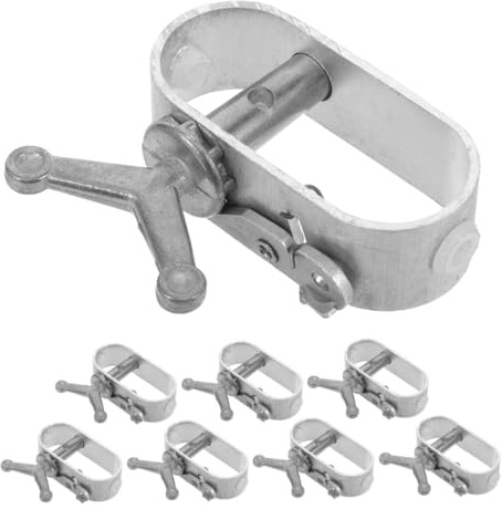 MOTHNUR 8 pièces Tendeur de Câble Acier -Fil Métallique Robuste pour Tension de Fil de Clôture Installation Stable et Résistance Aux Vents Forts Outil Compact pour Vigne et Treillis