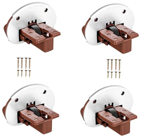 Hemobllo Lot De 4 Glissières De Tiroir Pour Magasin Table De Chevet Commode Outil D'Installation Kit De Réparation Fixation De Tiroir Fixations D'Armoire Argent