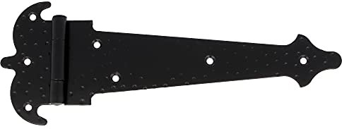 Amig - Bisagra Reforzada de dos Palas Negra Mod. 554 de Acero Acabado en Estilo Forja para Puertas Abatibles Lisas de Entrada y Paso Exteriores e Interiores, y Armarios - 150 x 88 x 2 mm