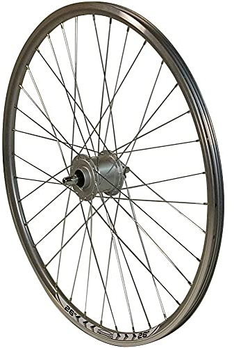 Redondo 26 Zoll Vorderrad Hohlkammer Felge Silber mit Nexus Nabendynamo