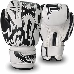 Junior/kids Boxing Gloves Sparring * Pro 2oz-4oz-6oz Punch Bag Fight MMA Muay Thai Grappling Fight Mitts Martial Arts Training Kickboxing Punching Glove (Black, 6oz)