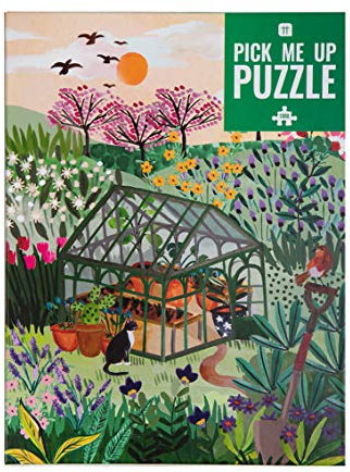 Talking Tables 1000 Piece Garden Jigsaw Puzzle - Matching Poster & Trivia Sheet, British Flowers & Birds, Gift for Gardeners, Wall Art