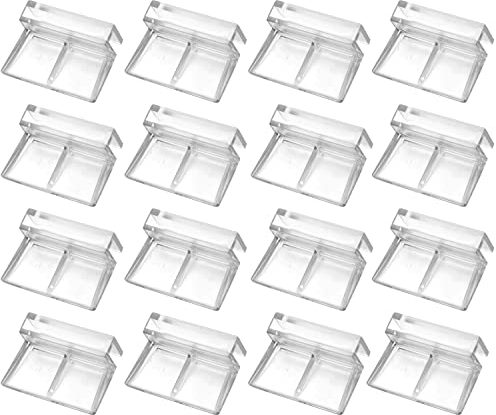 WANGCL 16 Stück Aquarien-Glasabdeckung, Clip, Aquarien, Acryl-Clips, transparent, für Aquarien, Universal-Deckel, Clips für randlose Aquarien, 6 mm Aquarium-Abdeckung