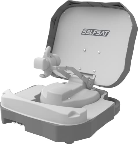 [Test: SEHR GUT*] Selfsat Caravan Mobil Single vollautomatische Satellitenantenne inkl. iOS/Android Steuerung, Portable, Mobile Camping Sat-Anlage