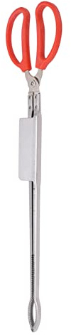 Pinza da Pesca Lunga, Pinza per Granchio Acciaio Inossidabile Resistente al Calore Piccola Luce Esterna per Zone di Pesca (Piegare la Bocca)