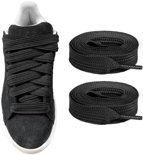UamGlsob 15 mm (5/8) tjocka snören för Adidas Campus 00-tals sneakers, feta breda atletiska skosnören ersättningsskosnören