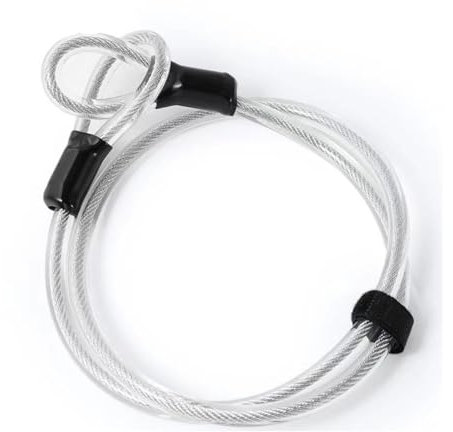 HOUSON 1.2M Schlaufenkabel Stahlseil mit Ösen，Ø 12mm Schlaufenkabel Sicherheitskabel Stahlseil für Fahrräder, Motorräder,Ebike