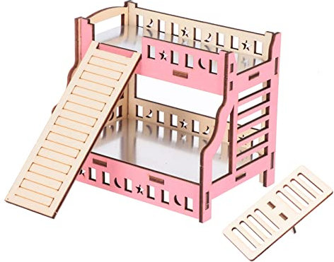 GREENADSCAPE Hamsterhaus Aus Holz Und Aluminium Für Kleintiere Mit Kletterleiter Und Wippe Zum Spielen Und Entspannen