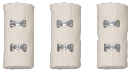 Lot de 3 rouleaux de bandage 10 cm x 4,5 m - Rouleau de gaze élastique respirant pour panser les plaies et les premiers secours
