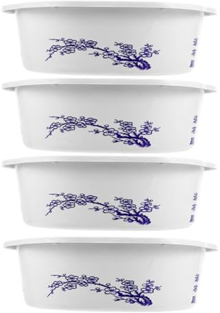 Amosfun 4Pcs Vaso Di Loto Idroponico Fioriera Decorativa Per Piante Acquatiche, Ciotole Per Ninfee E Fiori Di Loto, Vasi Per Piante Indoor E Outdoor, Design Rotondo Senza Foro