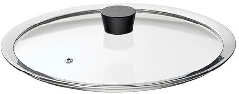 Tempered Glass Pan Lid with Steam Vent – Universal Fit, Heat-Resistant Handle (29 CM)