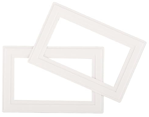HOCHSTE® White Finger Plate for 2 Gang Socket, Easy to Install and Clean, Switch Protection Cover, Perfect for DIY Enthusiasts, Electricians, Builders, Interior Designers