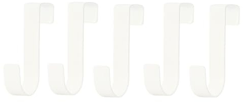 YAZWUR Ganci Porta, 5 Pezzi, Sospensione Stabile, Nessuna Foratura Necessaria, Ganci Appendiabiti da Porta, Appendino e Attaccapanni per Armadi e Porte Interne, Adatti per Porte Standard (Bianco)