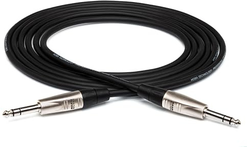 Hosa HSS-005 Pro Balanced Interconnect, REAN 1/4 Inch TRS to Same, 5 Feet