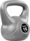 MOVIT Kettlebell BASIC GREY, Kugelhantel mit Bodenschonender Kunststoffhülle, 1 bis 20 kg, Schadstoffgeprüft, 16 kg