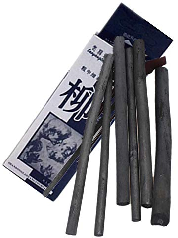PPX Natürliche Zeichenkohle, Weidenkohle - Länge 100mm - 6 Stück (3-8mm)