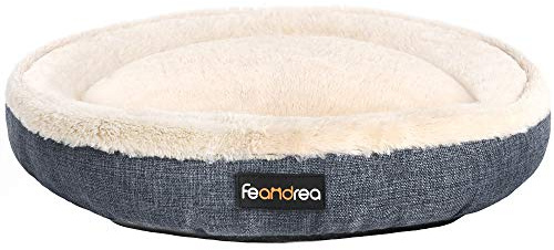 Feandrea Sofá de Perro, Cama de Gato, Diámetro de 75 cm, Gris Oscuro PGW075G01