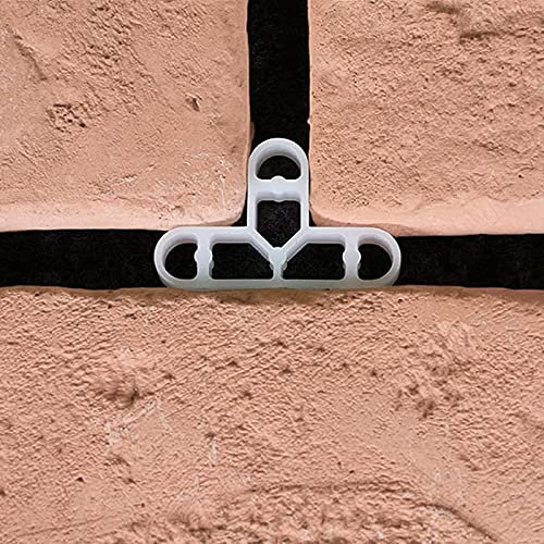 Shanq - Distanziatori per piastrelle da 10 mm, a forma di T, distanziatori a croce, in plastica, rimovibili, per pavimentazioni fai da te e livellamento, colore: bianco