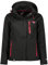 Geographical Norway Touna Lady - Wasserdichte Damen-Softshelljacke - Outdoor-Kapuzenjacke - Winterfeste Windjacke (Schwarz_flash_pink L Größe 3)