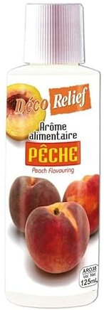 Déco Relief - Arôme Liquide Pêche 125 ml - Arôme Alimentaire Pâtisserie & Yaourtière - Pour Gâteaux, Pâtisseries, Yaourts - Arôme Concentré - ARO38.