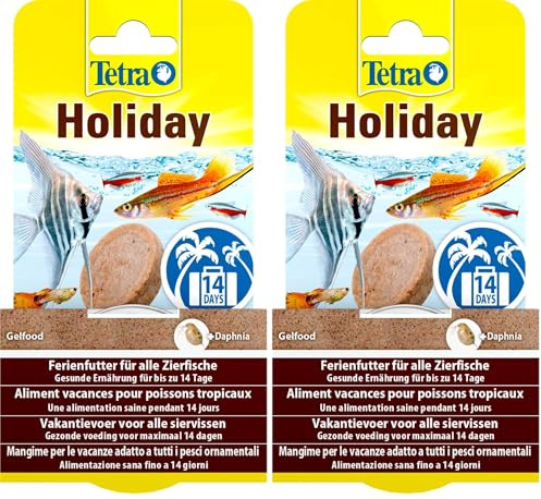 TETRA Holiday - Nourriture Vacances pour Poissons tropicaux - 1 Bloc x 30g (Lot de 2)
