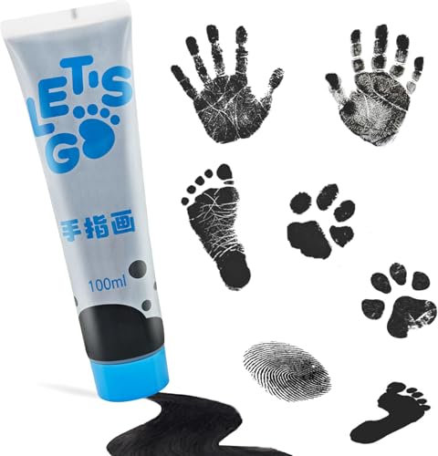 Fingermalfarben 100ml Fingerfarbe für kinder, schadstofffrei wie Fingerfarbe - Zeichnung Handabdrücke Fußabdrücke Fingerfarben kinder und Craft-Projekte