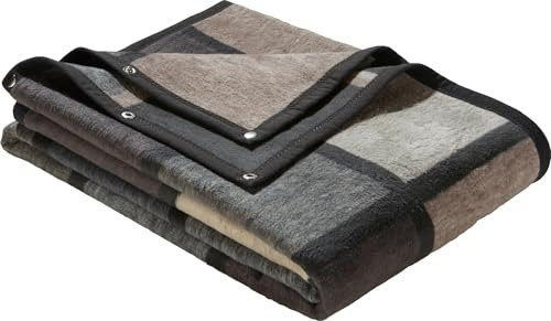 Erwin Müller Wohndecke/Wohnmantel Rovigo 2er-Pack Baumwollmischung braun/grau Größe 150x200 cm