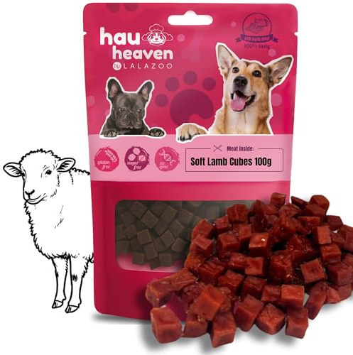 LalaZoo Hunde Leckerli Lammwürfel Soft Snacks 100g Weiche Kostchen aus Lammfleisch für Hunde Natürliche Belohnung Trainingssnacks Getreidefrei Proteinreich Ohne Zuckerzusatz Geeignet