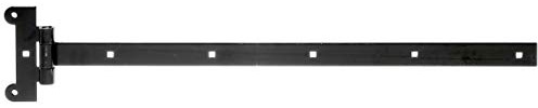 Alberts 308872 Kreuzgehänge | mit verpresstem Stift | schwarzer Tauchlack | Band 591 x 30 mm | Scharnier 121 x 51 mm