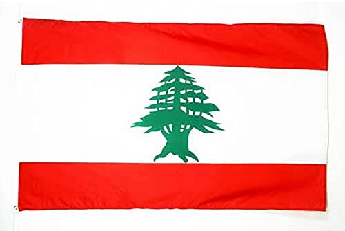AZ FLAG - Flagge Libanon - 90x60 cm - Libanesische Fahne 100% Polyester mit Messing-Ösen - 50g