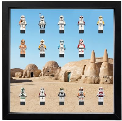 GetStones24 Bilderrahmen 35x35cm für Figuren - Vitrine für Star Wars Minifiguren - Display zu Aufbewahrung von Minifigs