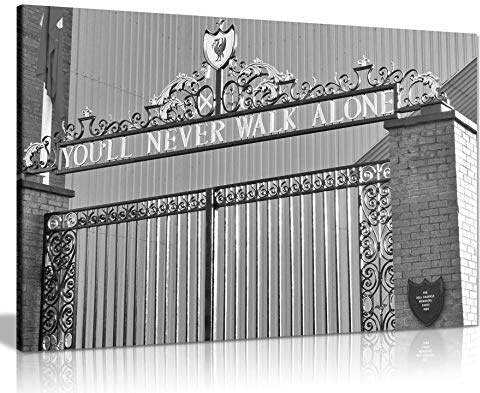 Liverpool FC You'll Never Walk Alone kanvas väggkonst bildtryck heminredning (30 x 20)