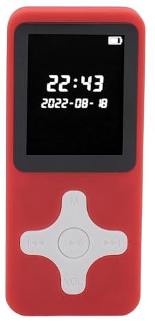 Lecteur MP3 avec Bluetooth 5.0, Lecteur de Musique Portable avec Haut-Parleur HD intégré, Prend en Charge la Radio FM, L'enregistrement Sonore, Le Réveil, Les (Rouge)