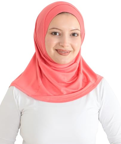 Prien Sport huvudduk för kvinnor, muslimska hijabklänningar, mjuk halsduk för kvinnor, muslimska klänningsset, abaya bönkläder, islamiska huvuddukar kläder för ramadan, Brink Pink, one size