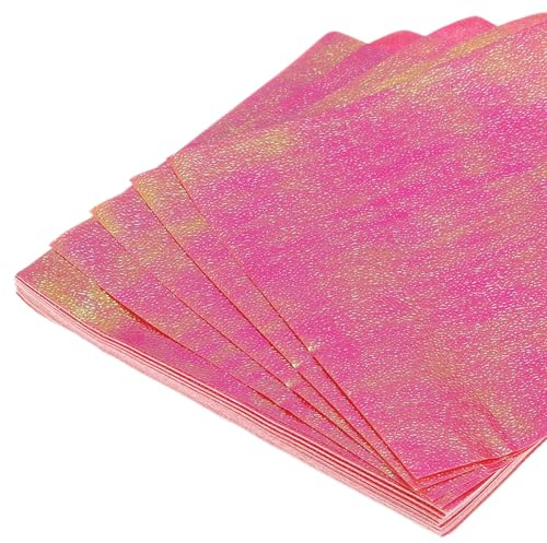 QUARKZMAN 50 ark Glitterpapper för Origami 15 x 15 cm Fyrkantigt Glittrande papper 6 x 6 tum skimrande papper för DIY-konst, hantverksdekorationer, röd