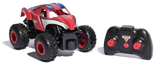 Monster Jam, Marvel Spider-Man RC, Ferngesteuerter Truck im Spider-Man-Design, für drinnen und draußen, Maßstab 1:24, ab 3 Jahren, Schwarz