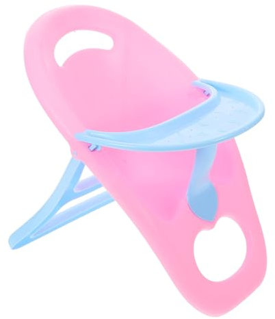 ibasenice Puppen-esszimmerstuhl Puppenhaus Zubehör Puppensachen Partyspiele Hochstuhl Kleiner Puppenhochstuhl Puppe Hochstuhl Sie Hochstuhl Miniaturmöbel Rosa Plastik