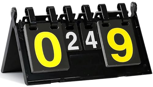 Tabellone segnapunti portatile, con funzione di visualizzazione a 4 cifre, indicatore di livello, contatore punteggio, segnapunti portatile, per pallacanestro, pallavolo, ping pong